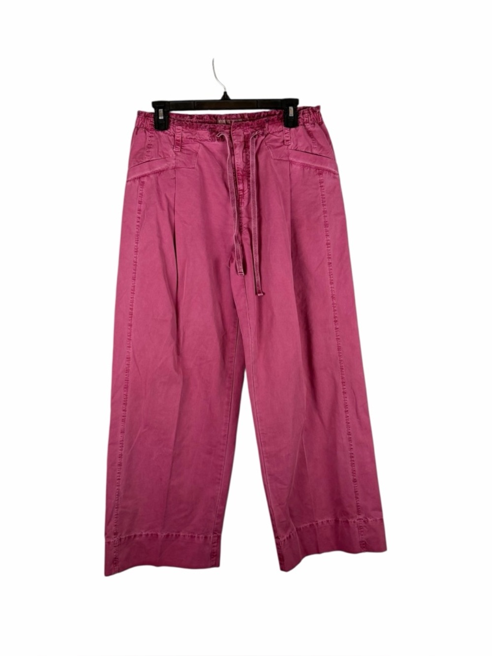 The Territory Ahead Pink Wide Leg Drawstring Pants Size M